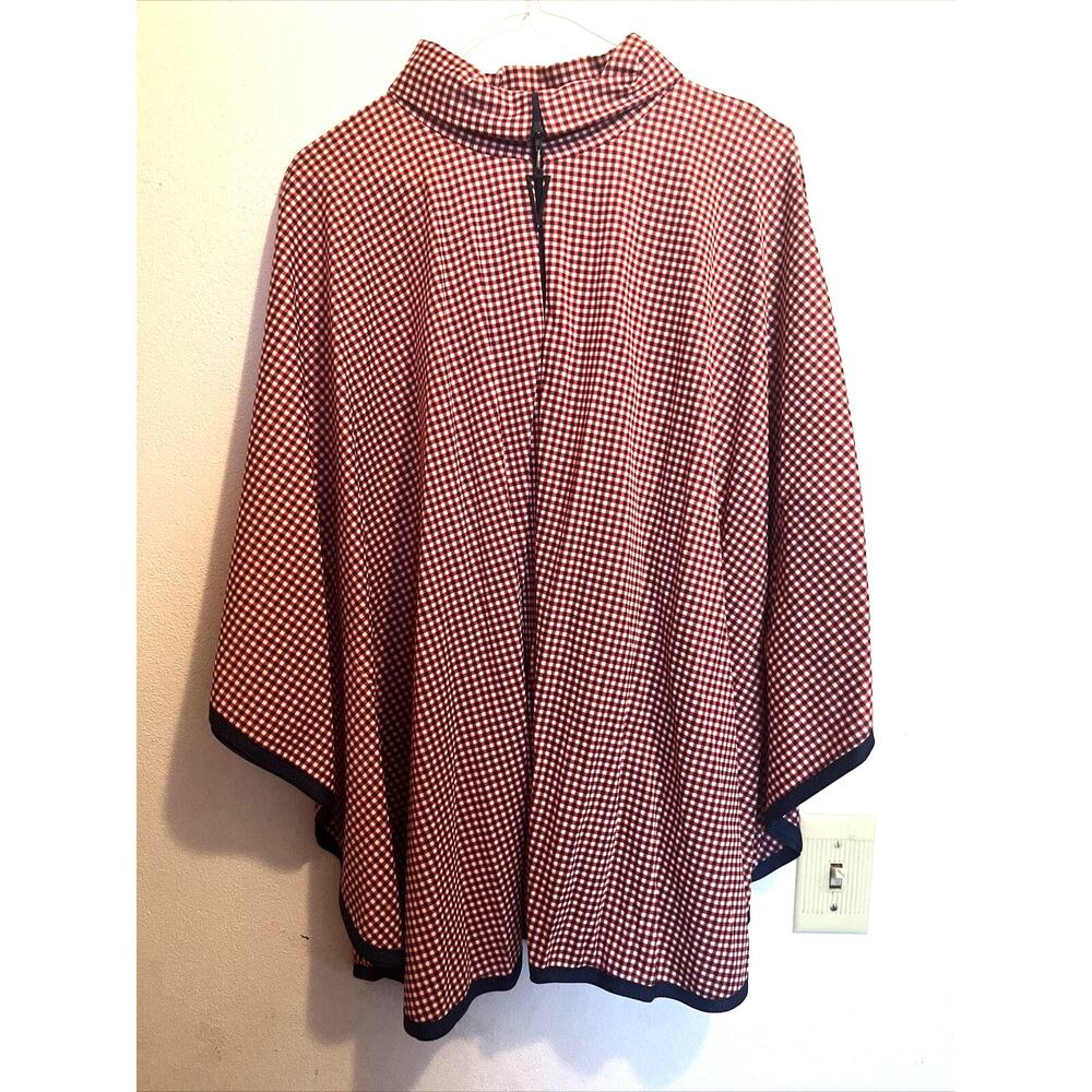 Vintage Plaid Cape Poncho C1960